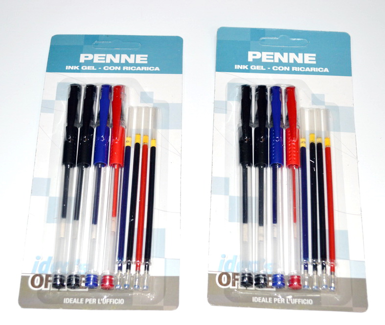 Ручки гелеві 4+4